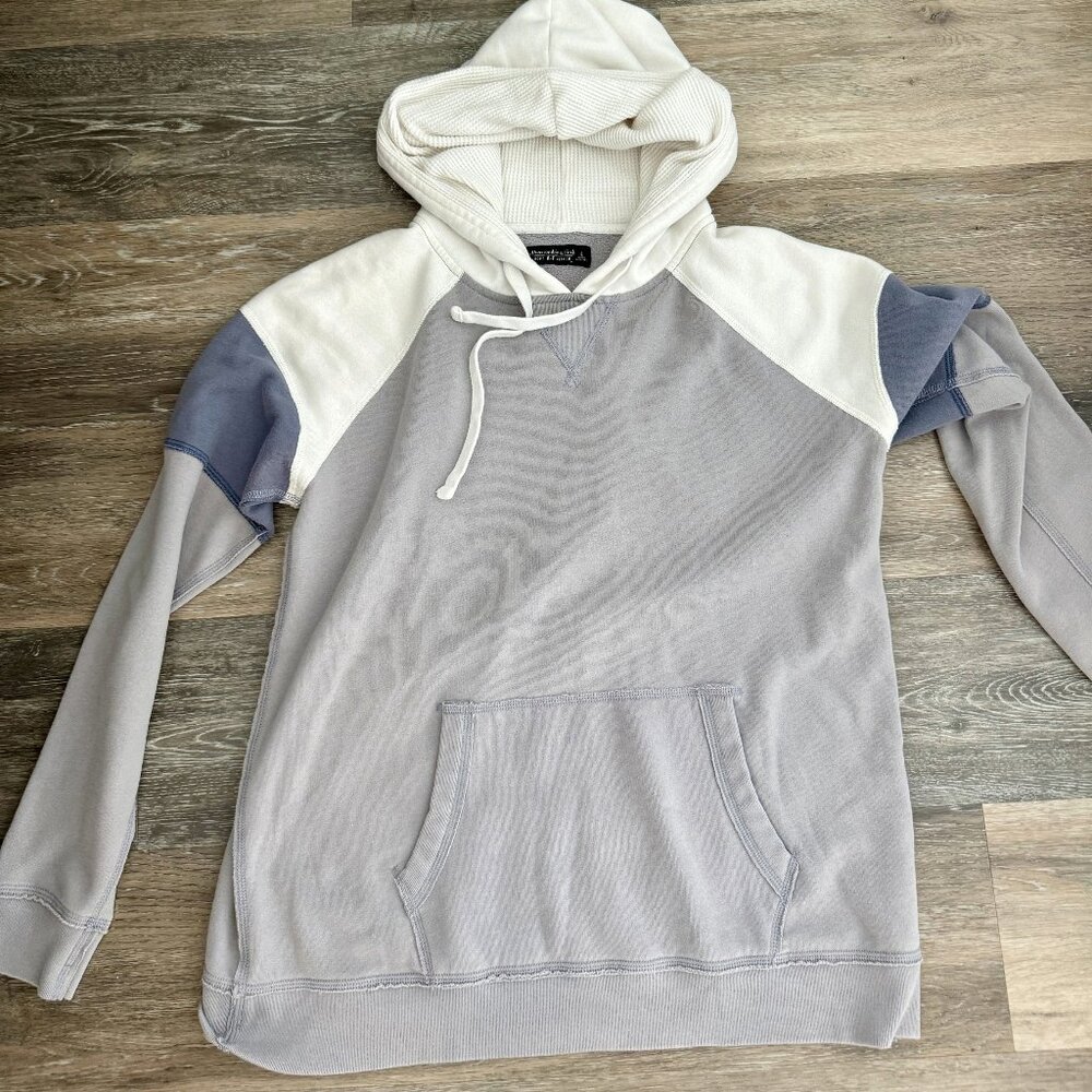 Abercrombie & Fitch Soft AF Fleece Pullover Colorblock Sweatshirt - Large